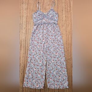 Inspired Hearts Floral Print Small Womens 100% Polyester Jumpsuit